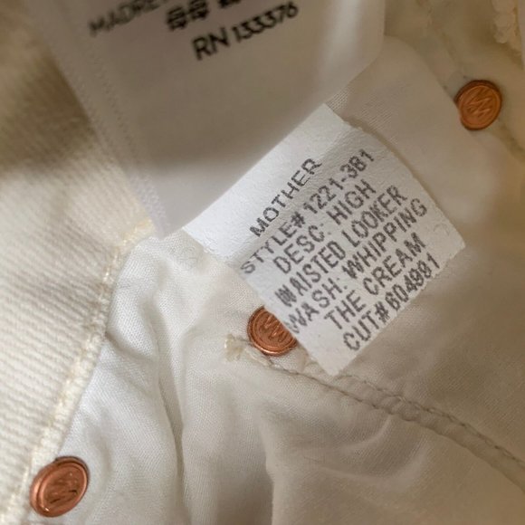 MOTHER High Waisted Looker Jeans High Rise Whipping The Cream Size 26 Denim - Picture 5 of 12